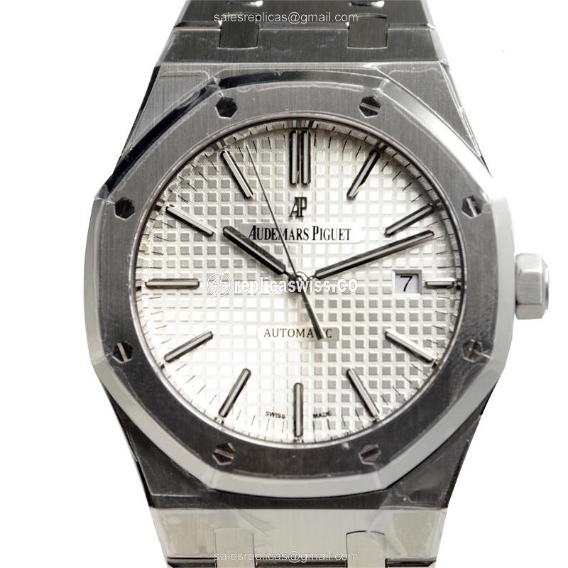 Automatic ROYAL OAK - Audemars Piguet Replica - Silver Dial - Steel Case - Steel Strap