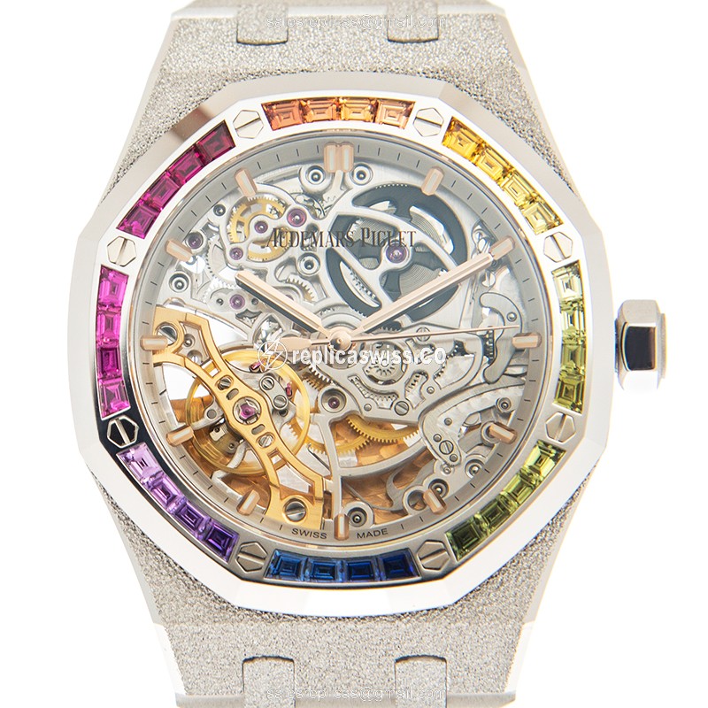 Audemars Piguet Royal Oak Replica - Automatic - 18kt White Gold - Sapphire Crystal - Silver Dial - Luxury Replica ROYAL OAK Watch