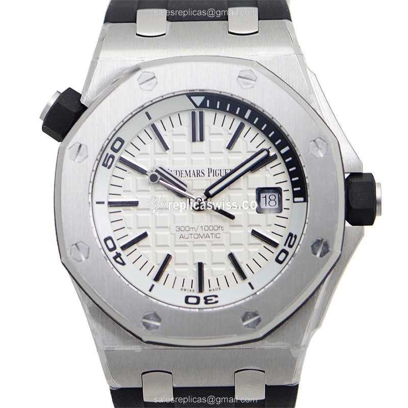 Audemars Piguet Royal Oak Offshore Replica - Automatic - Steel Case - Silver Dial - Black Rubber Strap - Luxury Replica ROYAL OAK OFFSHORE Watch
