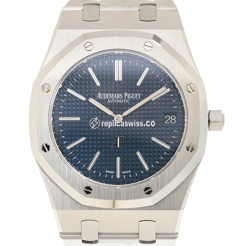 Audemars Piguet 16202ST.OO.1240ST.01 - Automatic - Steel Case - Blue Dial - Silver Strap - Luxury Audemars Piguet Watch