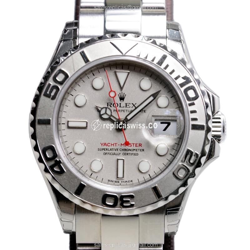 Rolex Yacht Master II Replica - Automatic, Silver Dial, Stainless Steel Case & Bracelet - Luxury Replica YACHT MASTER Watch