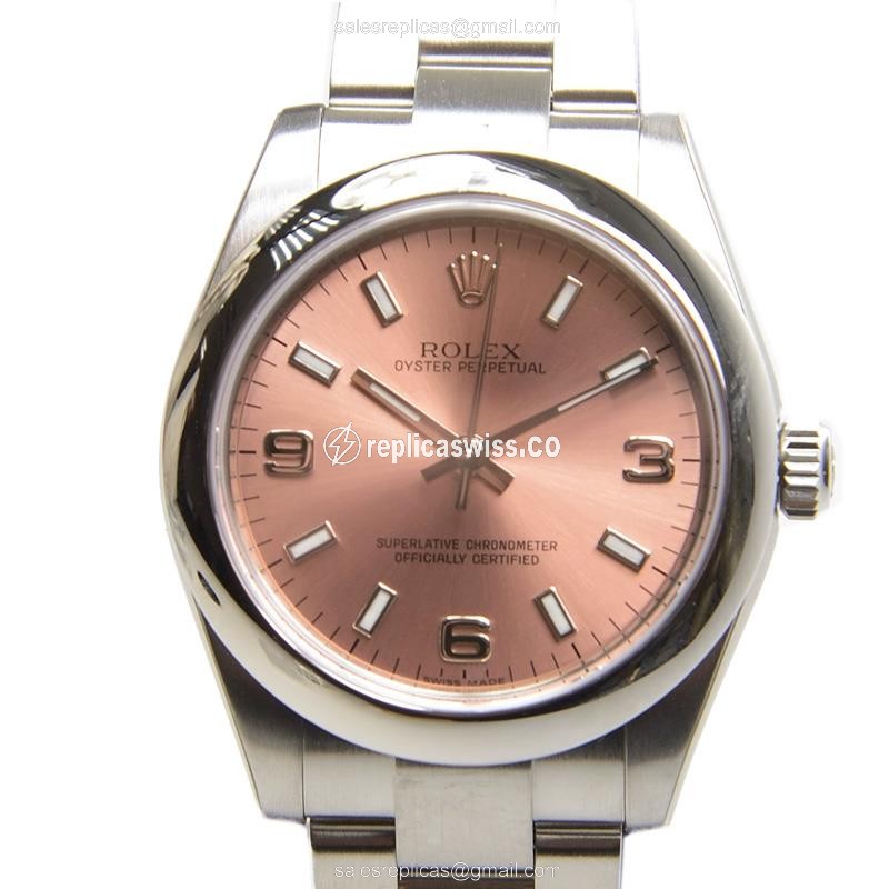 Rolex 177200PK369WT Replica - Automatic - Pink Dial on Steel Strap