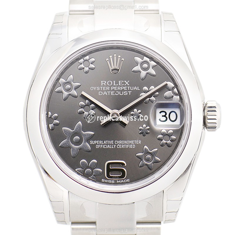 Rolex Lady Datejust Replica - Automatic | Stainless Steel | Black Dial | Silver Clasp