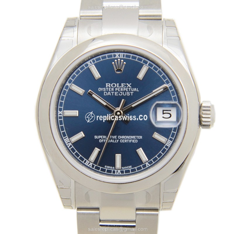 Rolex Datejust Replica - Automatic - Stainless Steel - Blue Dial, Silver Clasp