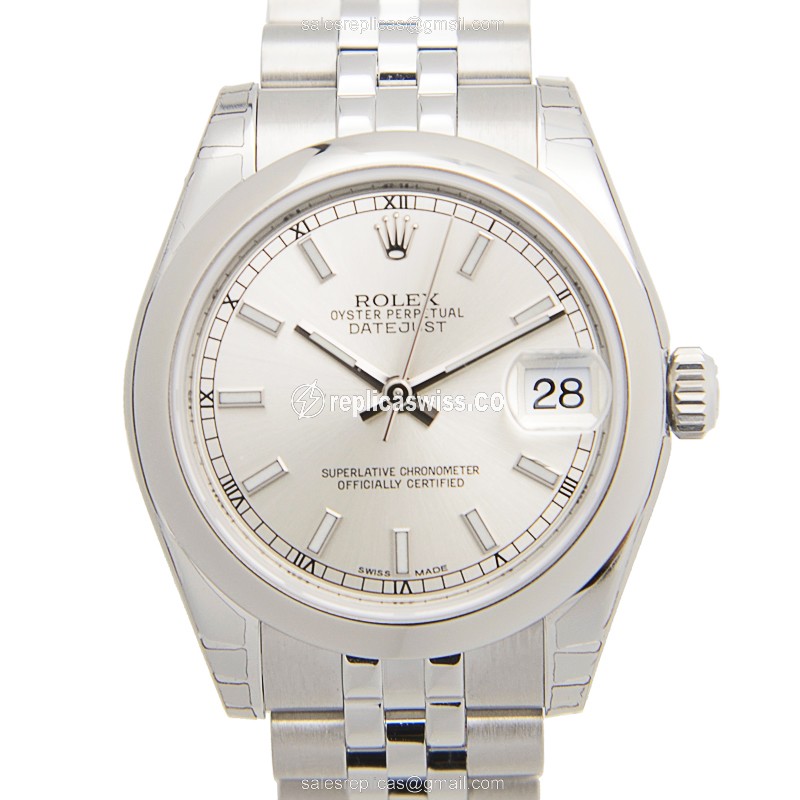 Rolex Datejust Replica - Automatic - Silver - Sapphire Crystal - Steel Clasp - Luxury Replica LADY DATEJUST Watch