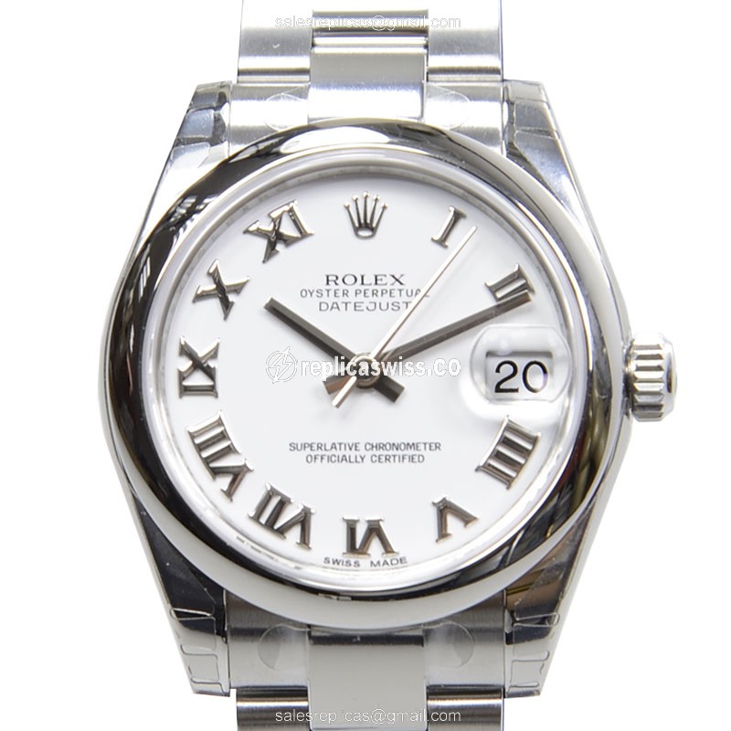 Rolex Datejust Replica - Automatic | Stainless Steel | White Dial | Silver Clasp & Strap