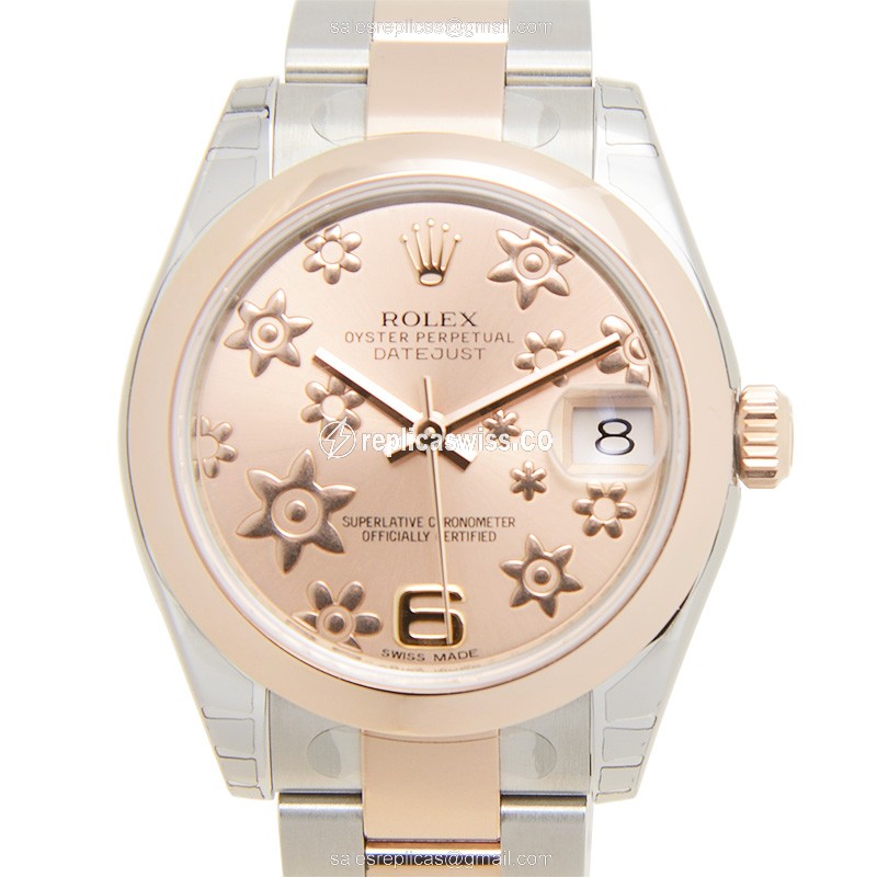 Rolex Datejust Replica - Automatic - Rose Gold & Steel - Pink Dial