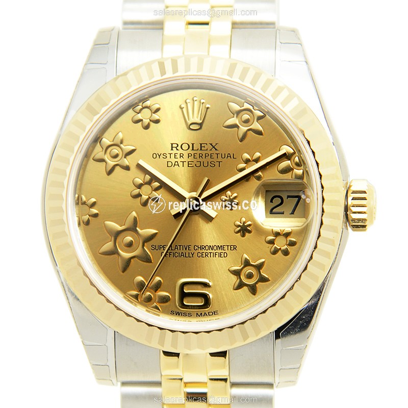 Rolex 178273CHFLOAR6_J LADY DATEJUST Automatic 18kt Gold & Steel