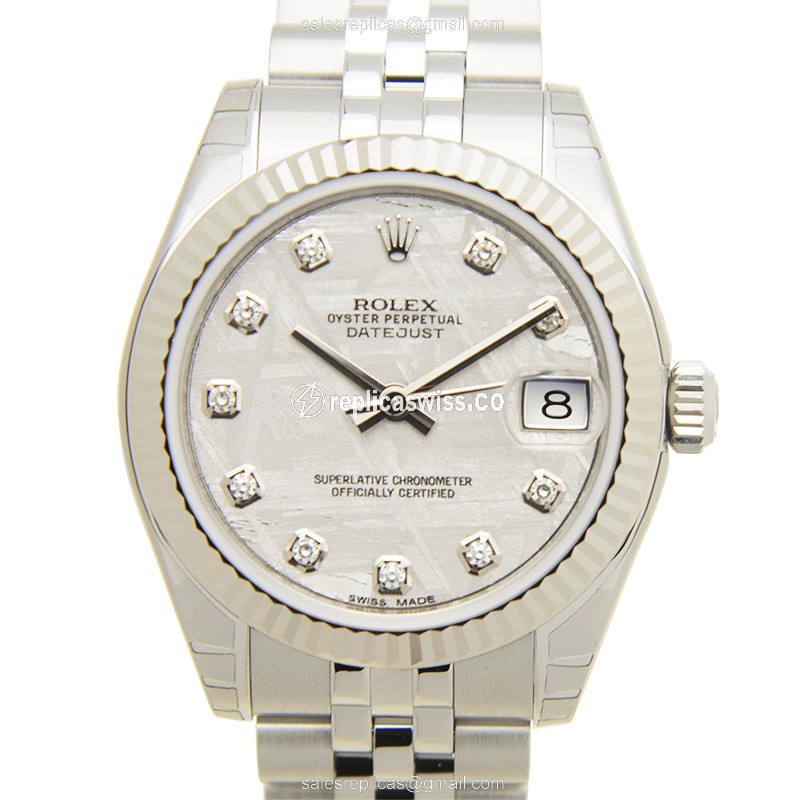 Rolex Datejust Replica - Automatic - White Gold & Steel - Silver Dial