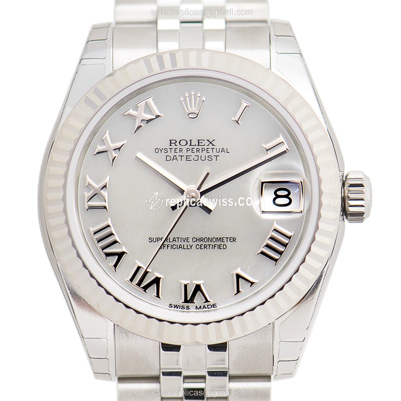 Rolex Lady Datejust Replica - Automatic - Steel Case - Silver Dial