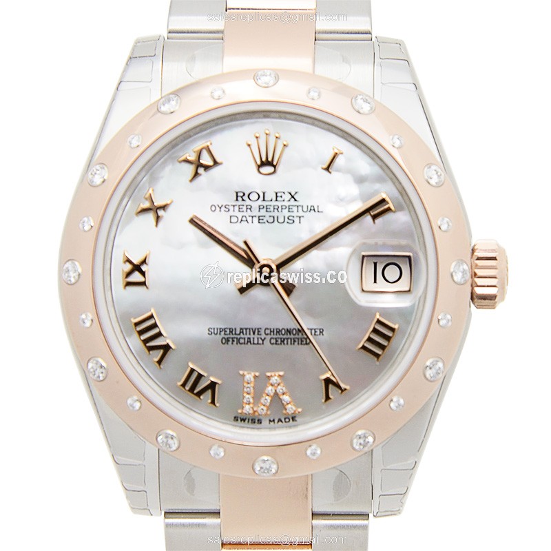 Watch Rolex Datejust Replica - Automatic - Diamond - White