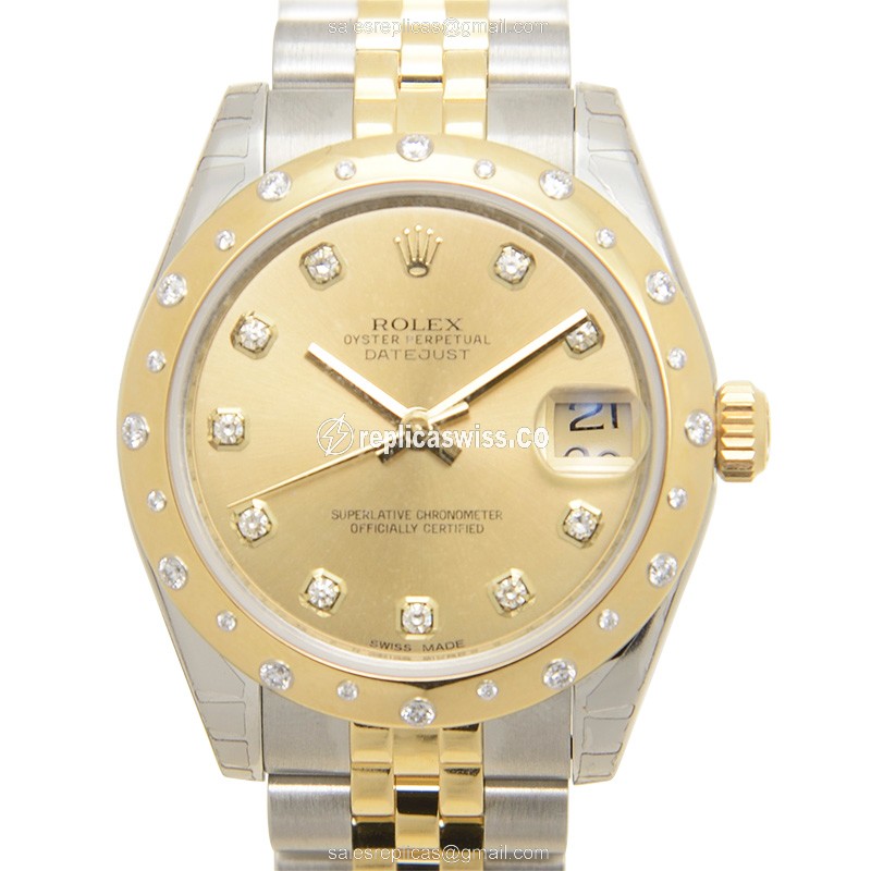 Rolex Datejust Replica | Automatic | Gold on Steel | 28mm Case - Luxury Replica LADY DATEJUST Watch