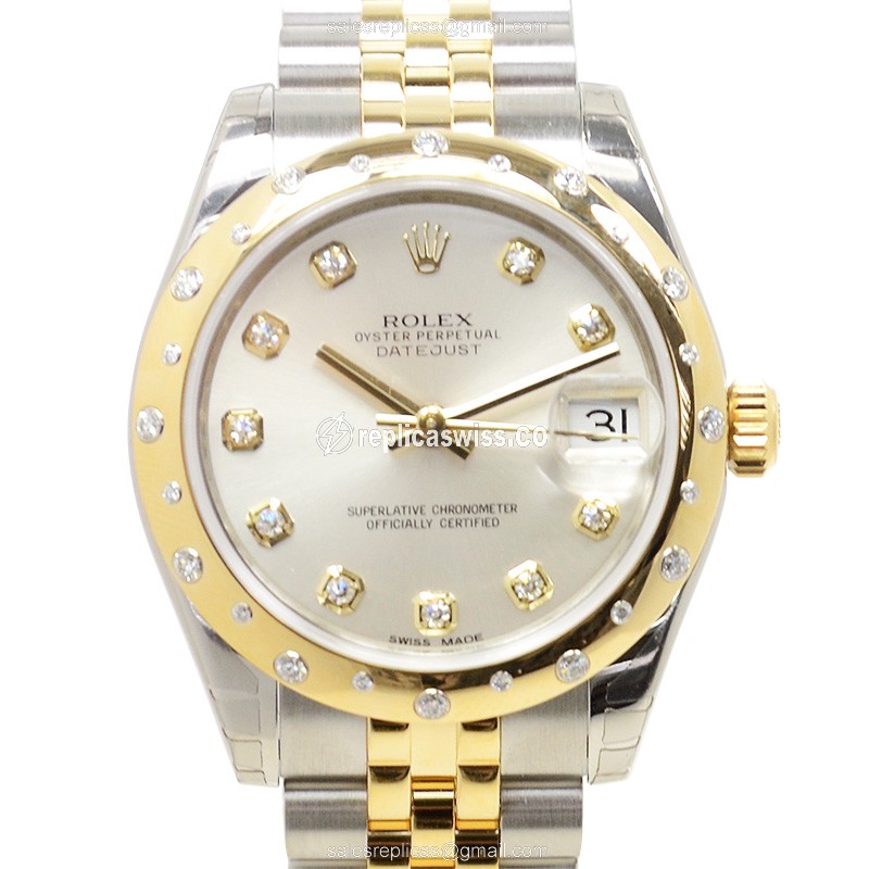 Rolex Datejust Lady Replica - 18kt Gold | Steel Case - Silver Dial | Automatic