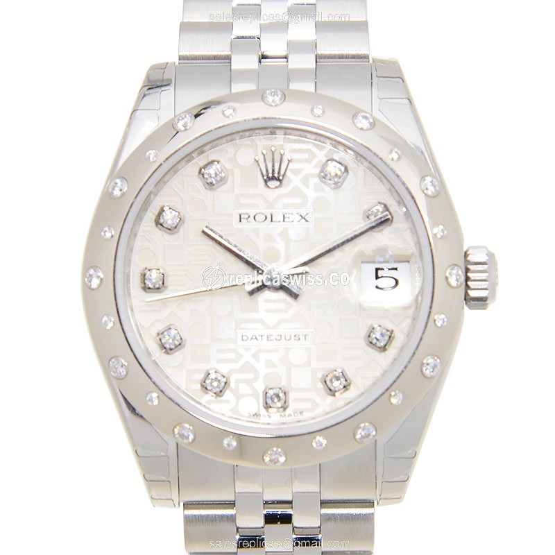 Rolex Datejust Replica - Automatic - White Gold & Steel - Silver Dial