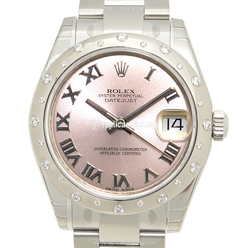 Rolex Datejust Replica - Automatic - Steel Case - Pink Dial, Silver Clasp