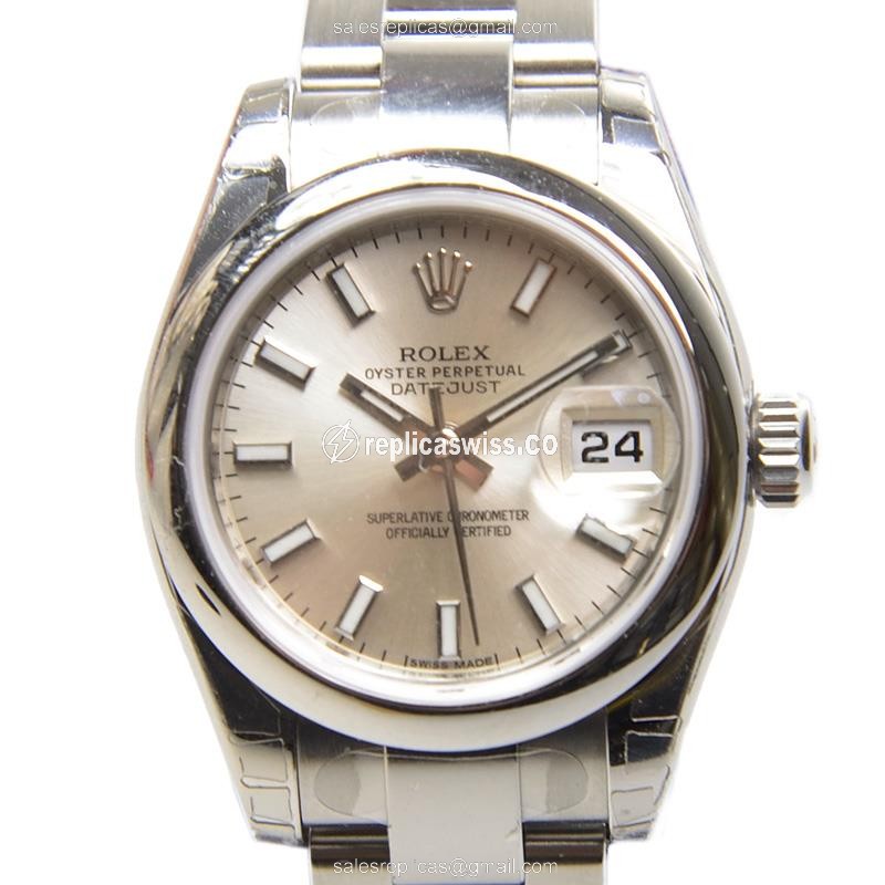 Rolex Lady Datejust Replica - Automatic - Silver Steel Case, Silver Dial