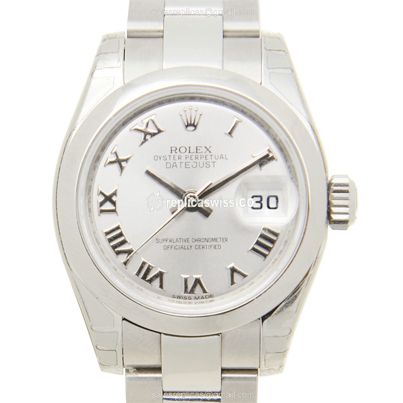 Rolex Lady Datejust Replica - Automatic - Steel Case, Silver Dial, Steel Clasp
