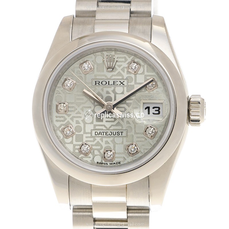 Rolex Day-Date Replica - Automatic, Blue Dial - Platinum on Silver