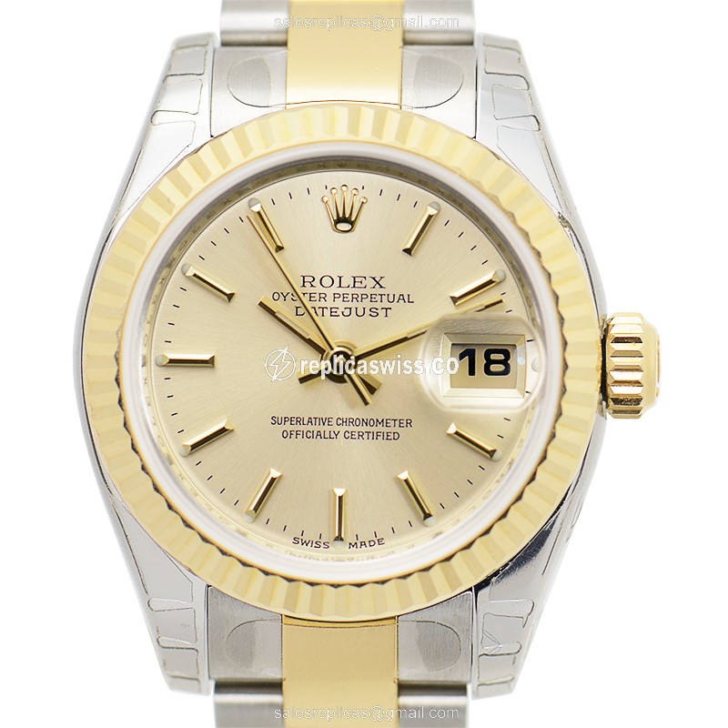 Rolex Lady Datejust Replica - Gold & Steel Case - Automatic Movement
