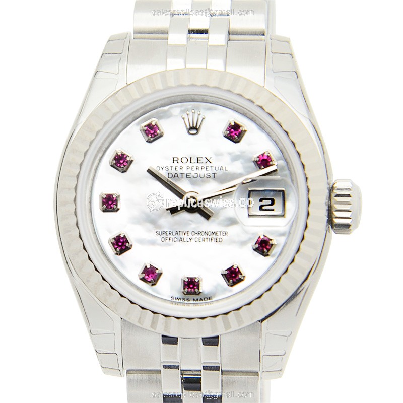 Rolex Lady Datejust Replica - Automatic - White Gold & Steel - Silver Dial - Steel Strap - Luxury Replica LADY DATEJUST Watch