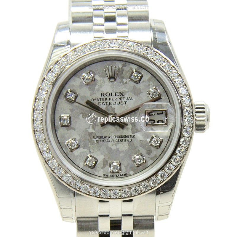 Rolex Lady Datejust Replica - Automatic - Gray Dial - Silver Steel Strap - Luxury Replica LADY DATEJUST Watch