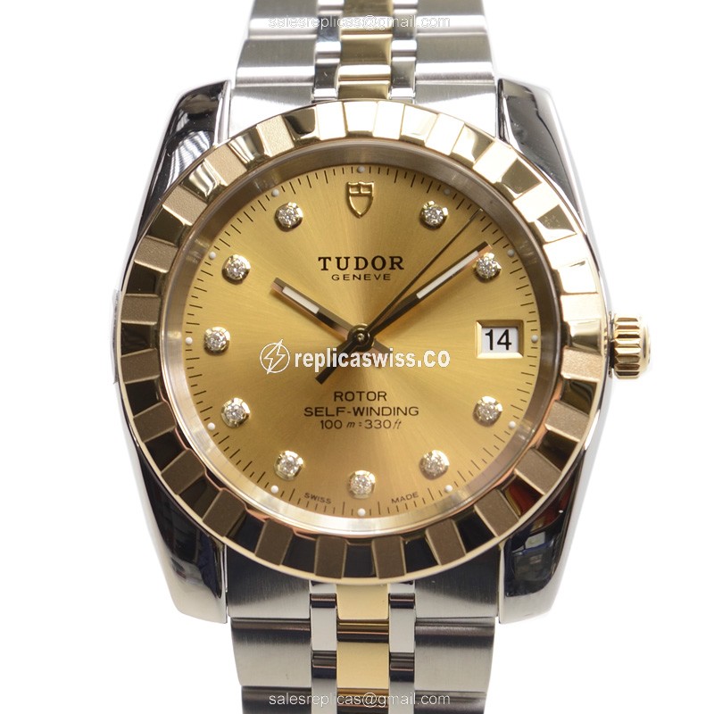 Tudor Classique Automatic Gold-Steel - Silver Dial - Steel Clasp