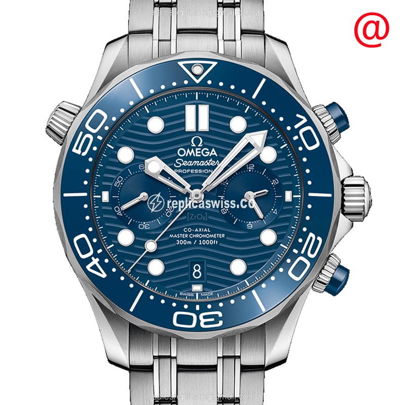 Omega Seamaster 210.30.44.51.03.001 - Automatic Movement - Stainless Steel - Blue Dial - Silver Steel Band