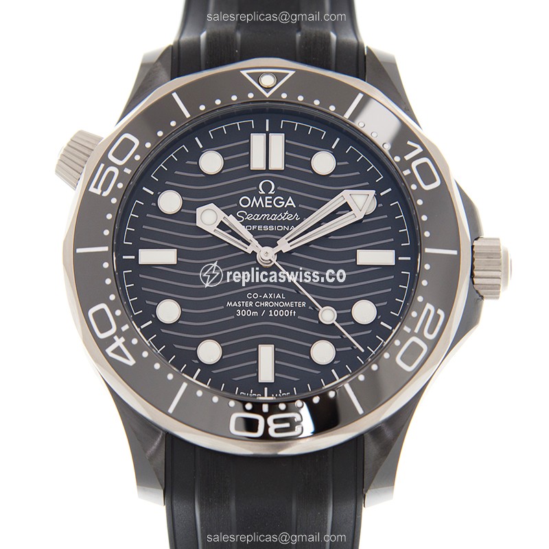 Omega Seamaster Ceramic - Automatic - Black Dial - Rubber Strap - Buckle Clasp