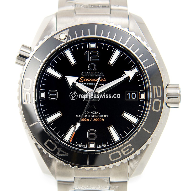 Omega Seamaster Automatic - Steel Case - Black Dial - Silver Strap - Clasp - Luxury Replica SEAMASTER Watch