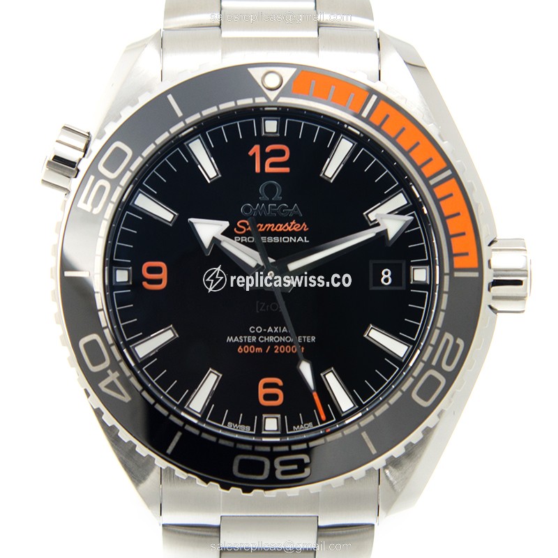 Omega Seamaster Replica - Automatic - Black Dial - Steel Case - Silver Strap