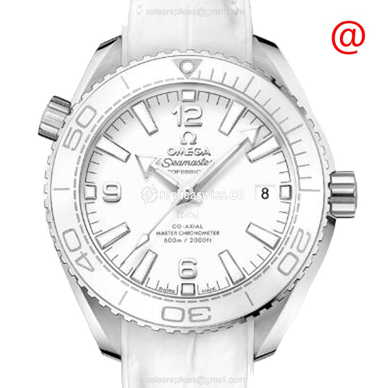 Omega Seamaster Replica - Automatic - Steel Case - White Dial on Leather Strap