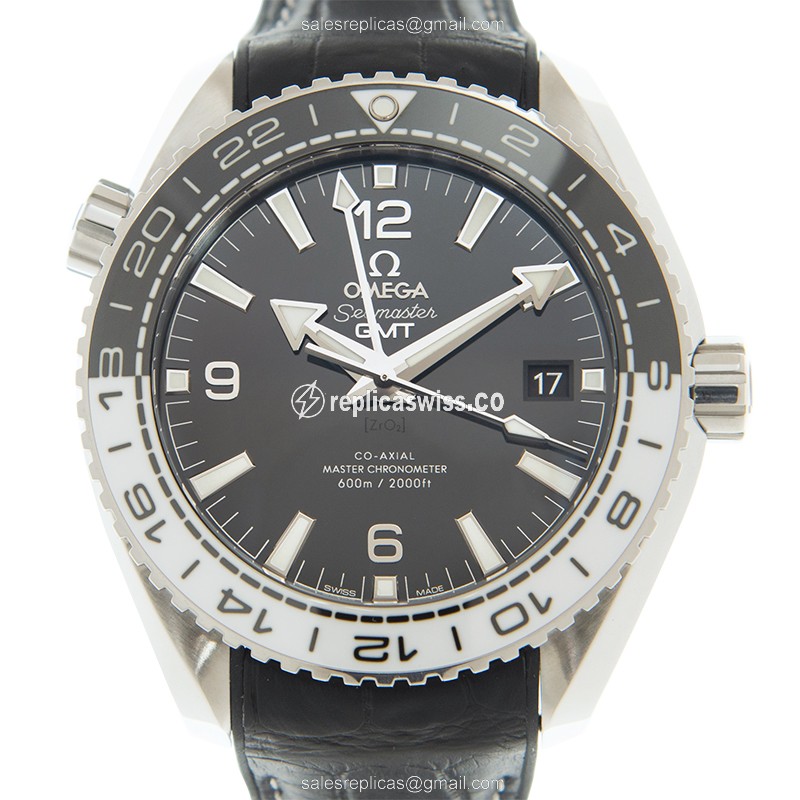 Omega Seamaster Replica - Automatic - Steel Case - Black Dial, Leather Strap