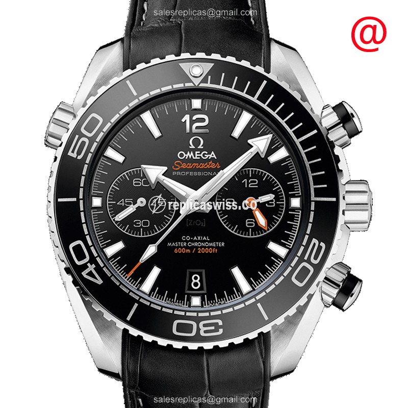 Omega Seamaster Replica - Automatic - Black Dial - Leather Strap - Buckle Clasp - Luxury Replica SEAMASTER Watch