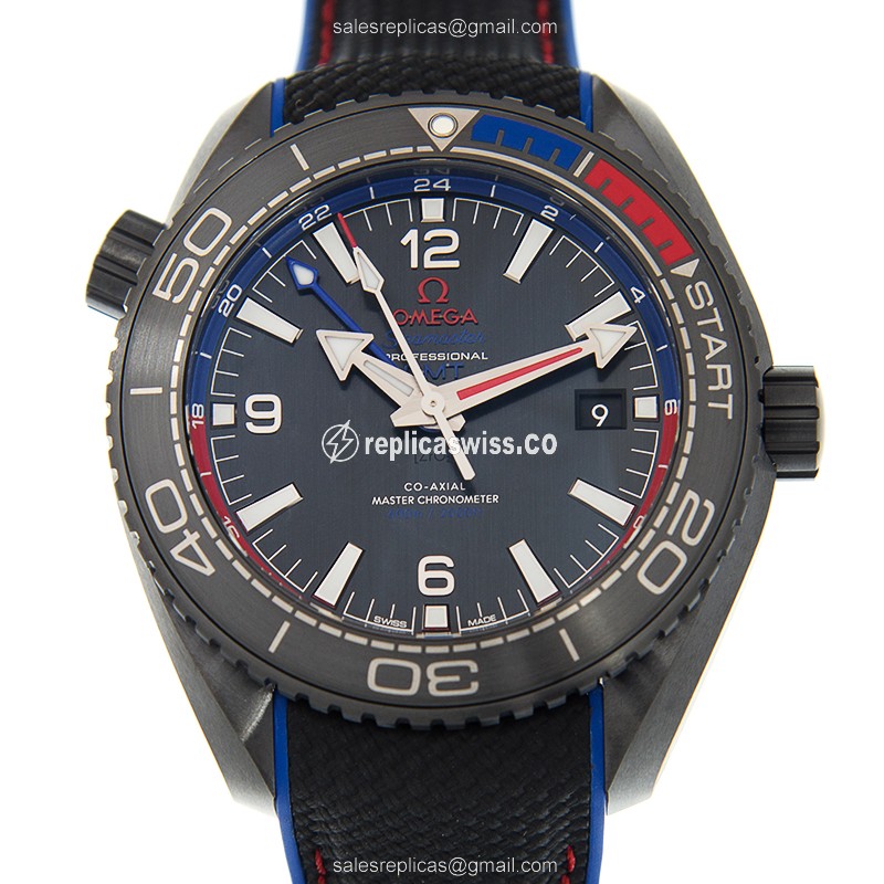 Omega Seamaster Automatic Replica | Ceramic Case | Black Dial | Black Rubber Strap