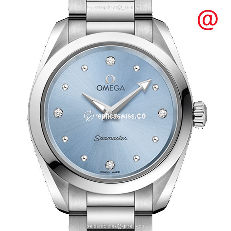 Omega Seamaster Quartz Replica - Blue Dial - Steel Case & Band - Clasp - Luxury Replica SEAMASTER Watch