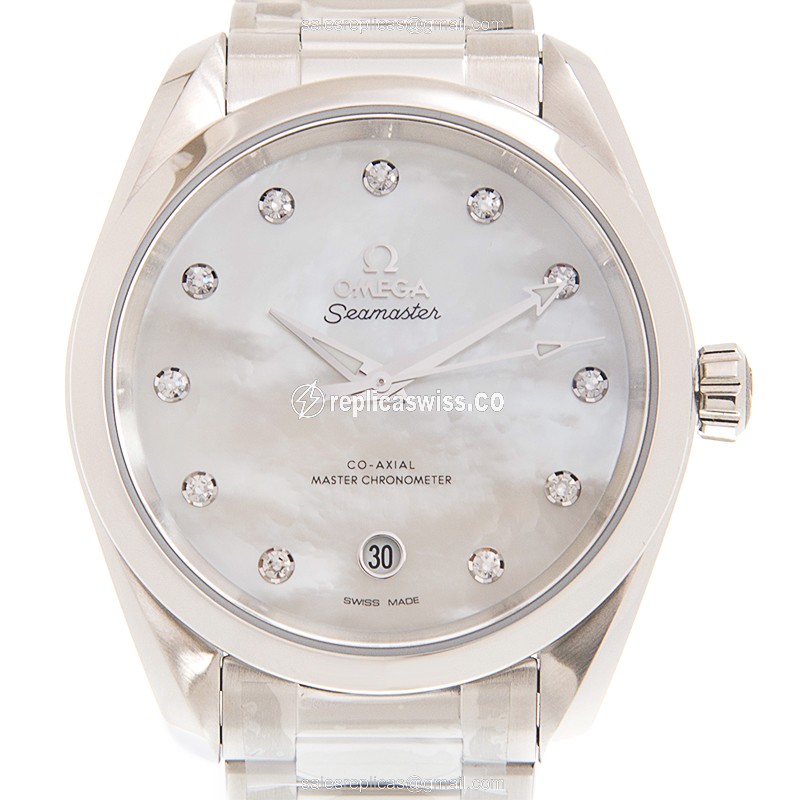 Omega Seamaster 220.10.38.20.55.001 Replica - Automatic - Stainless Steel Case - White Dial - Silver Band