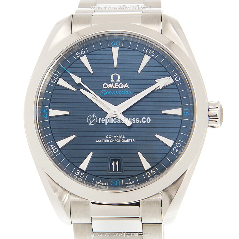 Omega Seamaster Replica - Automatic - Stainless Steel - Blue Dial - Silver Clasp - Luxury Replica SEAMASTER Watch