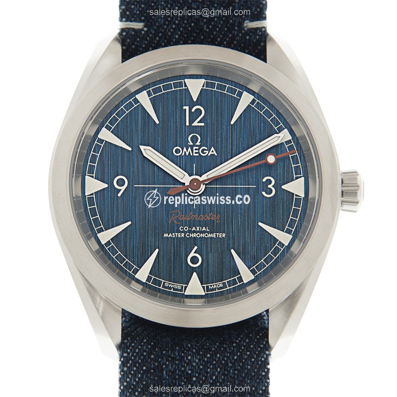 Omega Seamaster 220.12.40.20.03.001 - Automatic - Steel - Blue Dial - Blue Jeans Strap - Luxury Replica SEAMASTER Watch