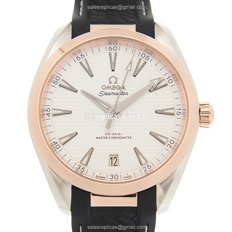 Omega Seamaster Replica - Automatic - Stainless Steel - White Dial, Black Rubber Strap