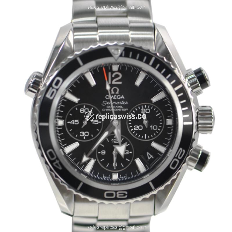 Omega Seamaster Replica - Automatic - Stainless Steel - Black Dial - Silver Clasp