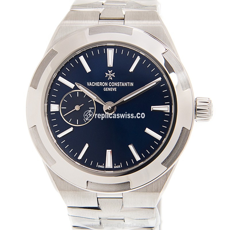 Vacheron Constantin 2300V/100A-B170 OVERSEAS Automatic - Blue Dial - Steel Case - Silver Steel Strap