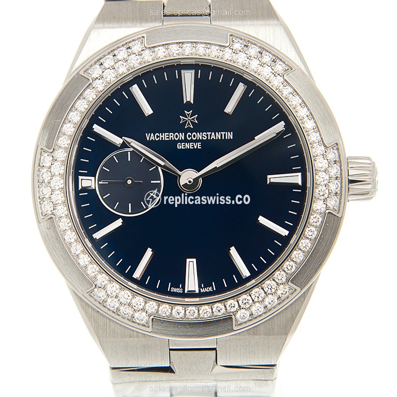 Vacheron Constantin Overseas Replica - Automatic - Blue Dial - Steel Case - Silver Strap