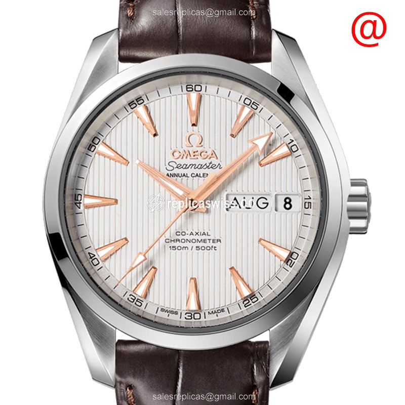 Omega Seamaster Automatic - Silver Dial, Leather Brown, Buckle Clasp