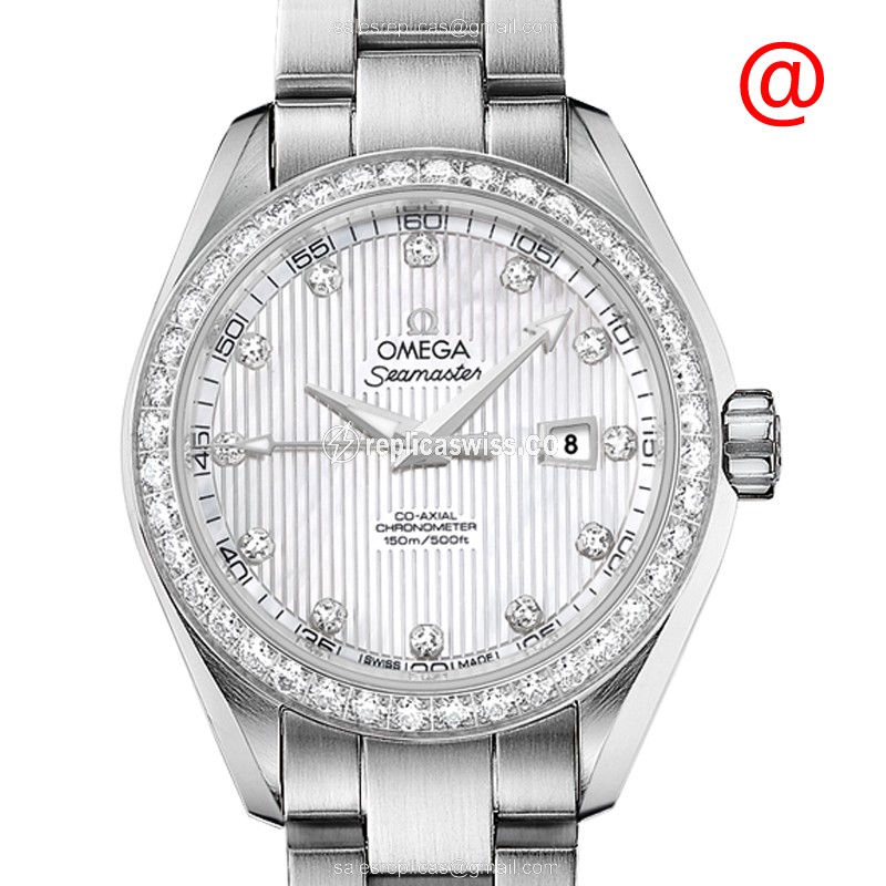 Omega Seamaster Replica - Automatic - Stainless Steel & Diamond - White Dial - Silver Clasp - Luxury Replica SEAMASTER Watch