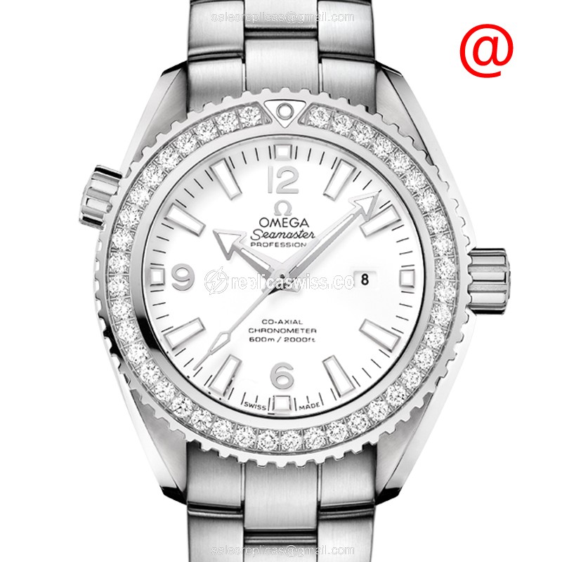 Omega Seamaster 232.15.38.20.04.001 - Auto - White Dial - Diamond Case - Steel Strap - Luxury Replica SEAMASTER Watch