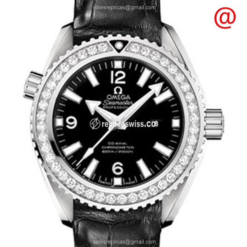 Omega Seamaster SEAMASTER Automatic - Stainless Steel Case, Black Dial, Diamond Bezels