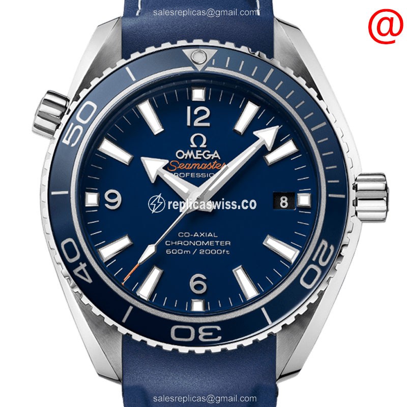 Omega Seamaster 232.92.42.21.03.001 - Automatic - Titanium Case - Blue Dial - Rubber Blue Strap - Luxury Replica SEAMASTER Watch