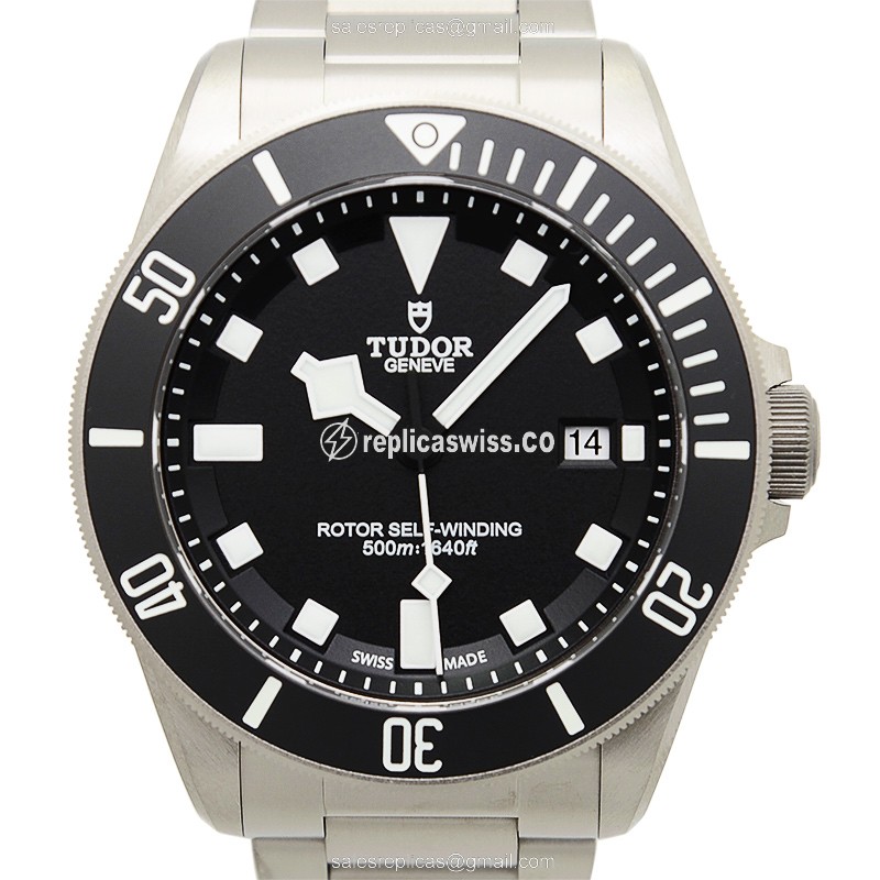 Tudor PELAGOS Replica - Automatic - Titanium Case - Black Dial - Silver Band - Luxury Replica PELAGOS Watch