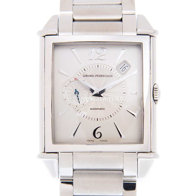 Girard Perregaux 25835-11-161-11A - Vintage 1945 - Automatic - Silver Dial - Steel Case & Band