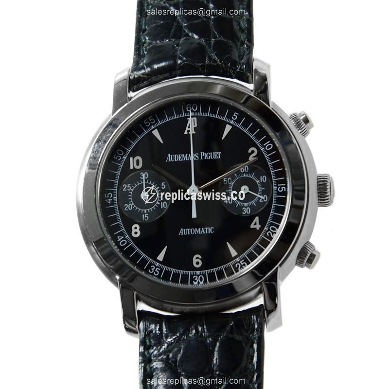 Audemars Piguet 25859ST.OO.0001CR.02 CLASSIQUE - Automatic - Steel - Black Dial - Alligator Black Strap - Luxury Replica CLASSIQUE Watch